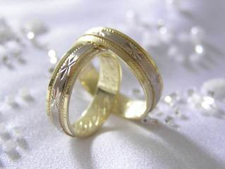 Rings on a white pillow
